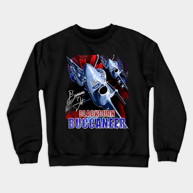 Blackburn Buccaneer British Royal Navy Vintage Attack Aircraft Crewneck Sweatshirt by aeroloversclothing